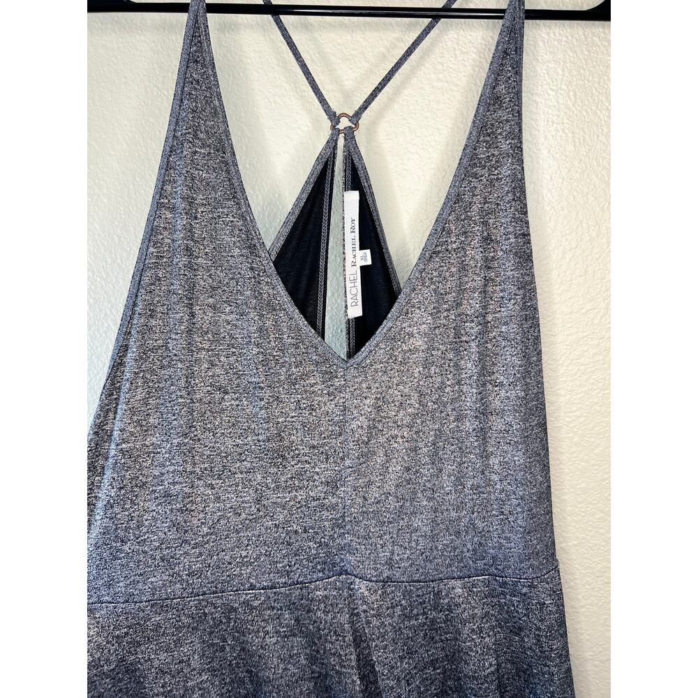 Rachel Roy, Heathered Gray Silver Dress, Nylon Blend, Strappy Back Casual Dress - Picture 2 of 8
